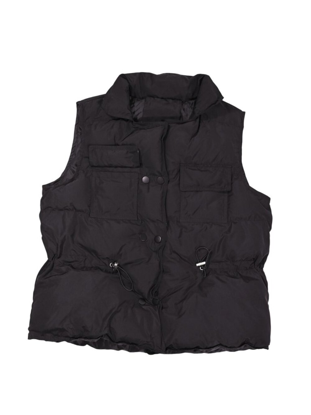 Lioness Emblem Puffer Vest in Black